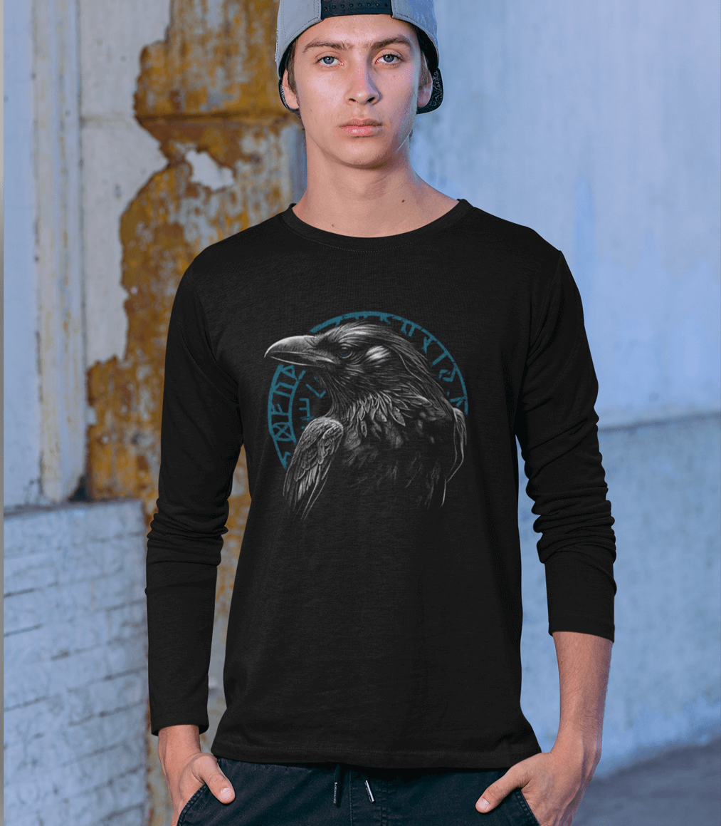 Full Sleeve  Printed Cotton T-shirt "The Crow"