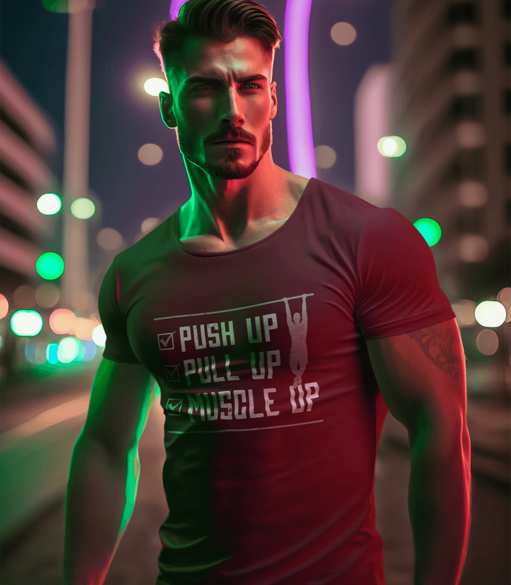 Push Pull Muscle up Gym Motivational T-shirt