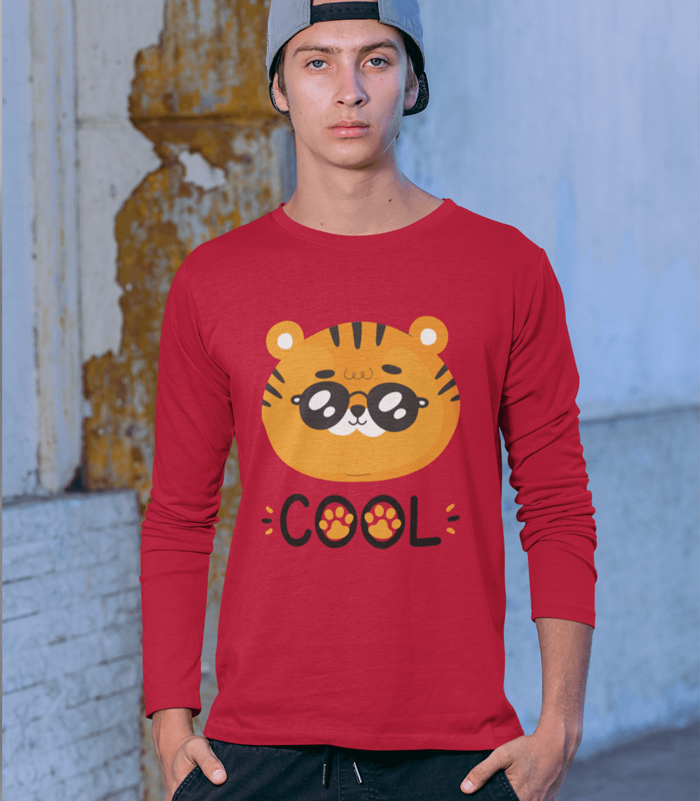 Full Sleeve  Printed Cotton T-shirt "Cool"