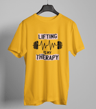 Lifting is My Therapy Gym Motivational T Shirt