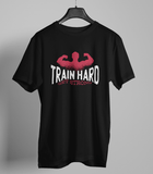 Train Hard Get Strong Gym Motivational T Shirt