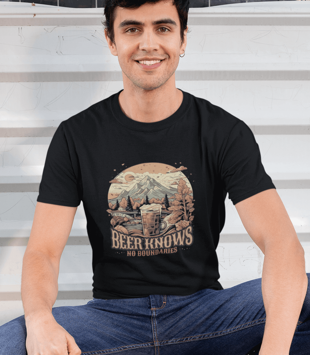 Beer Knows Printed  Half Sleeve Cotton Unisex T-shirt