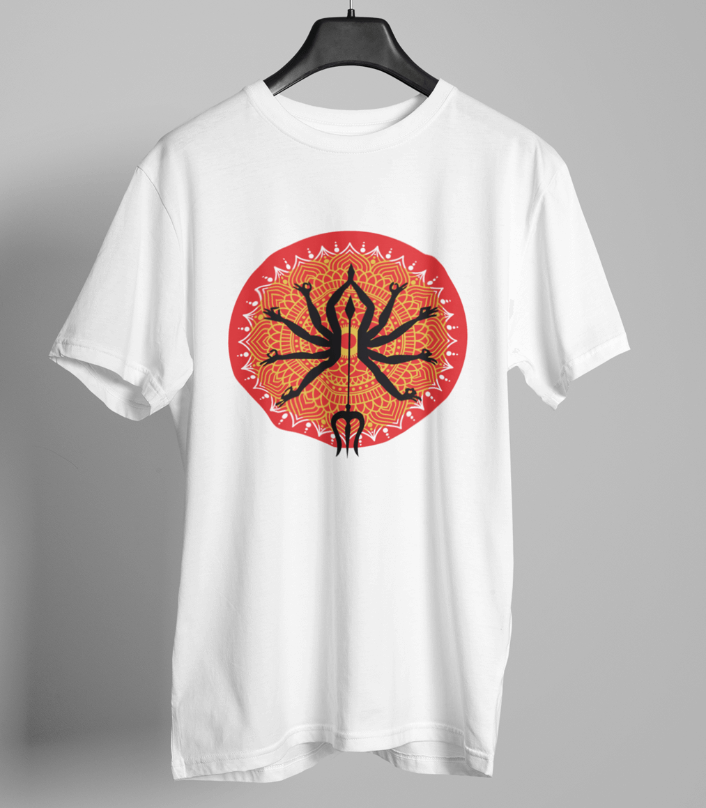 Abstract Durga Puja CollectionBengali Graphic T-shirt