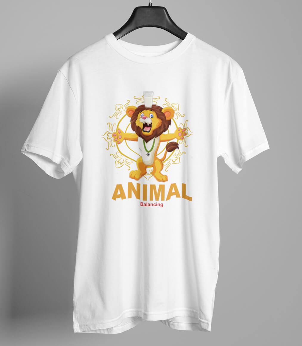 Animal Half Sleeve Cotton Printed T-shirt