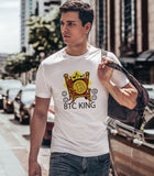 Bitcoin King Cryptocurrency Graphic T-shirt White