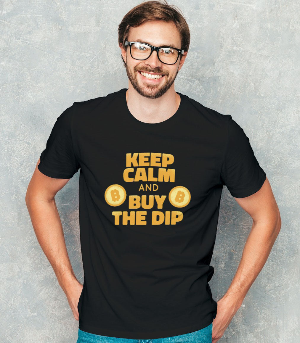 Buy The Dip Cryptocurrency Graphic Black T-shirt