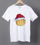 Bitcoin With A Christmas Cap Graphic White T-shirt