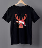 Cool Christmas Graphic Black T-shirt