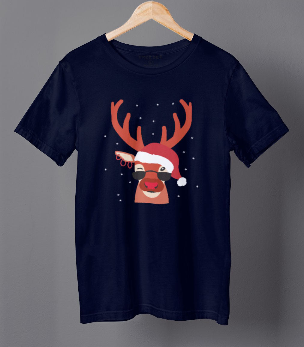 Merry Christmas Half Sleeves Cotton Unisex T-shirt