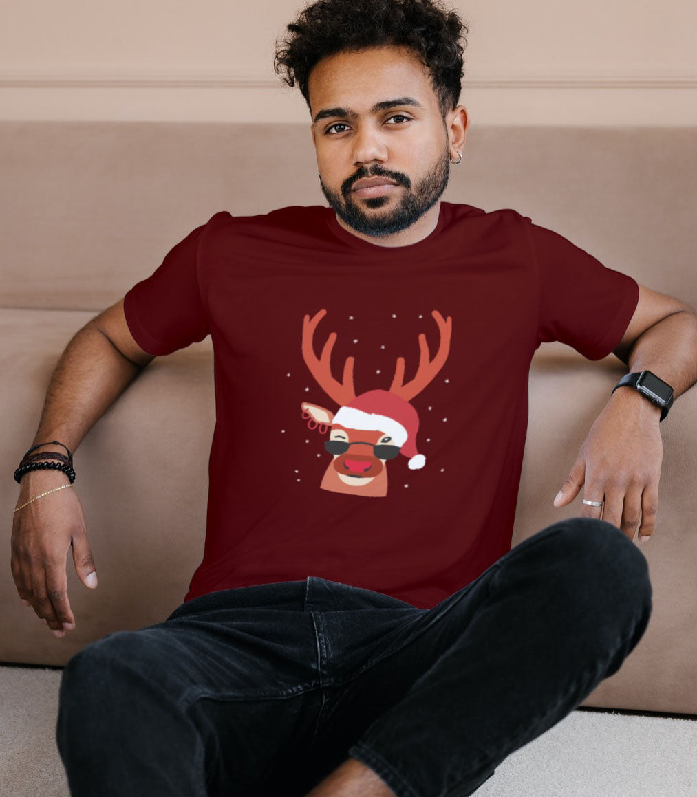 Merry Christmas Half Sleeves Cotton Unisex T-shirt