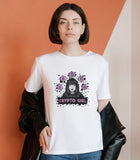 Crypto Girl Women's Boyfriend Graphic T-shirt White