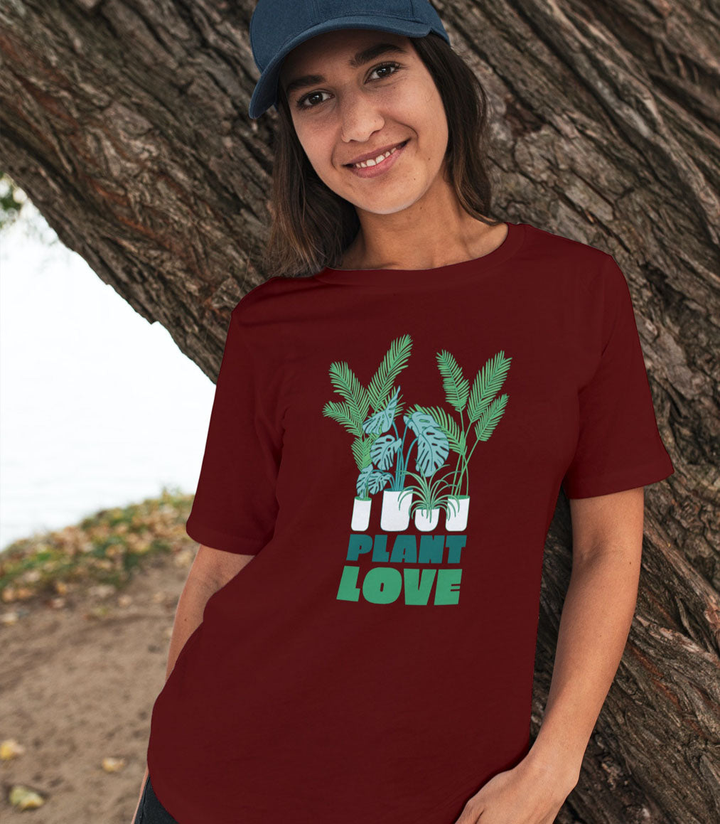 Love Plant Vegan Half Sleeve Cotton Unisex T-shirt
