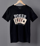 Poker Game Cool Graphic Black T-shirt