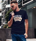 Poker Game Cool Graphic Navy Blue T-shirt