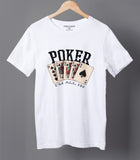 Poker Game Cool Graphic White T-shirt