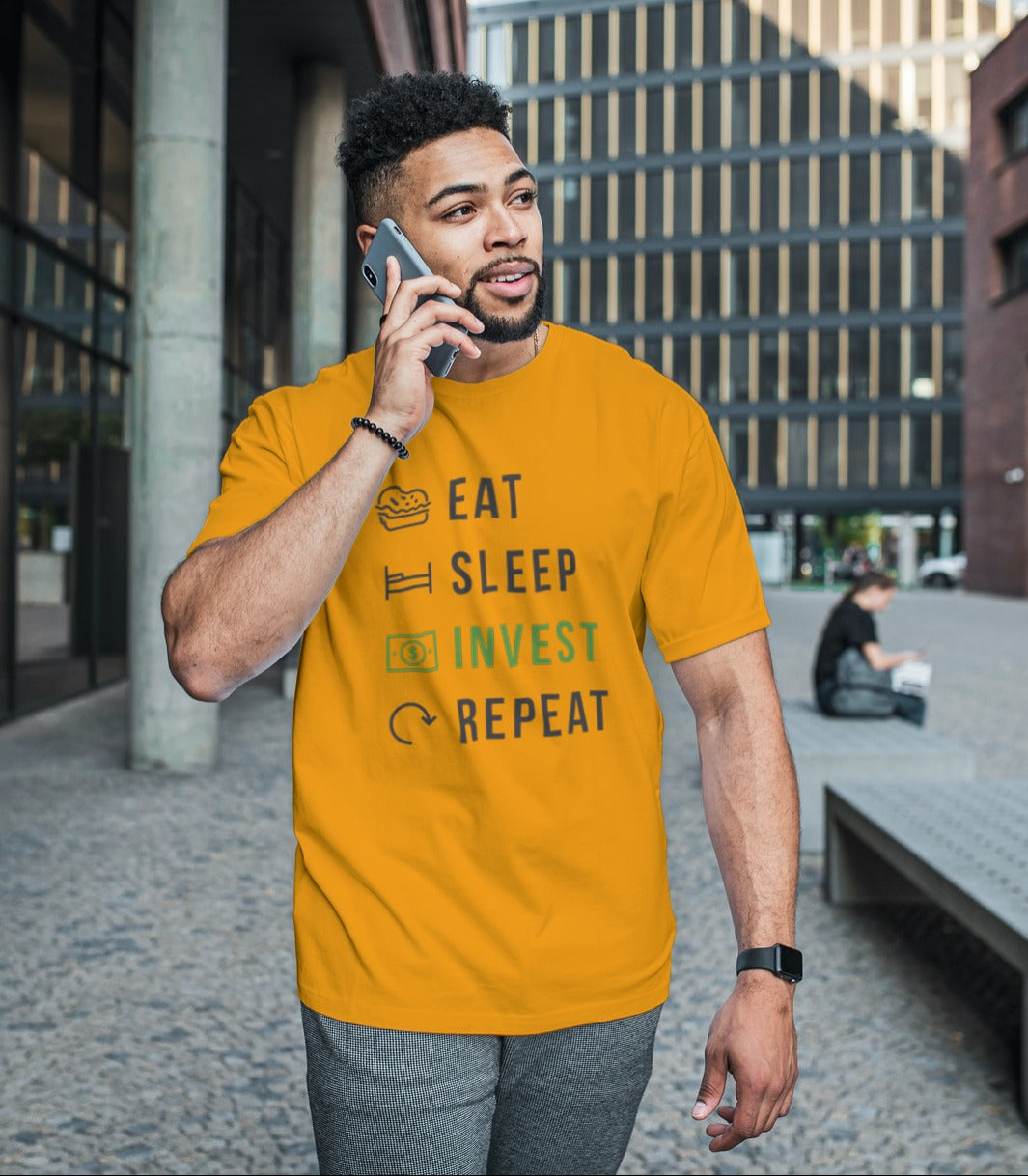 Eat Sleep Invest Repeat Graphic T-Shirt