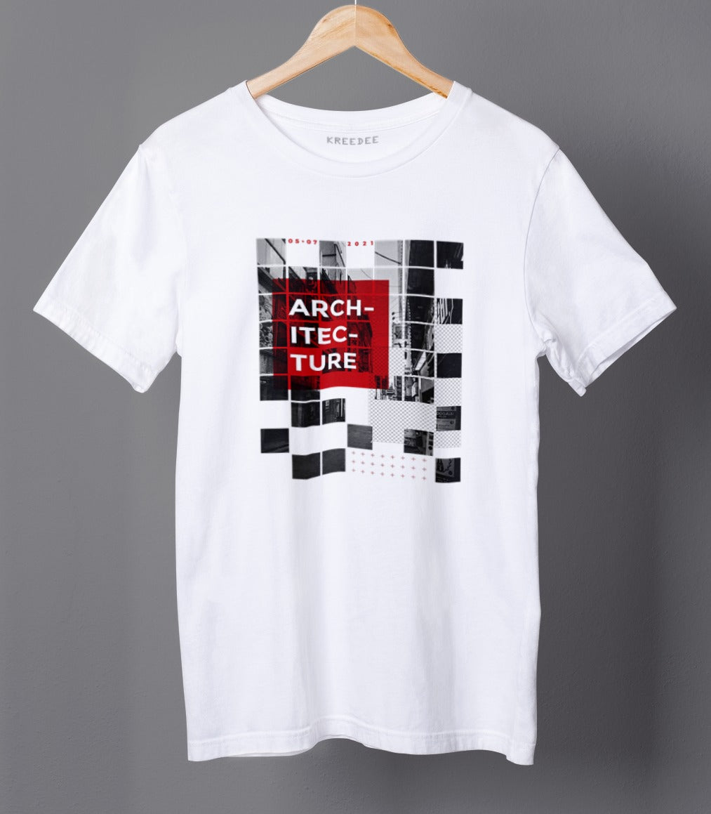 Abstract Half Sleeve Cotton T-shirt