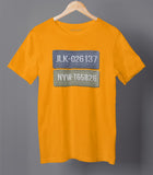 Vintage License Plate Half Sleeve Cotton Unisex T-shirt