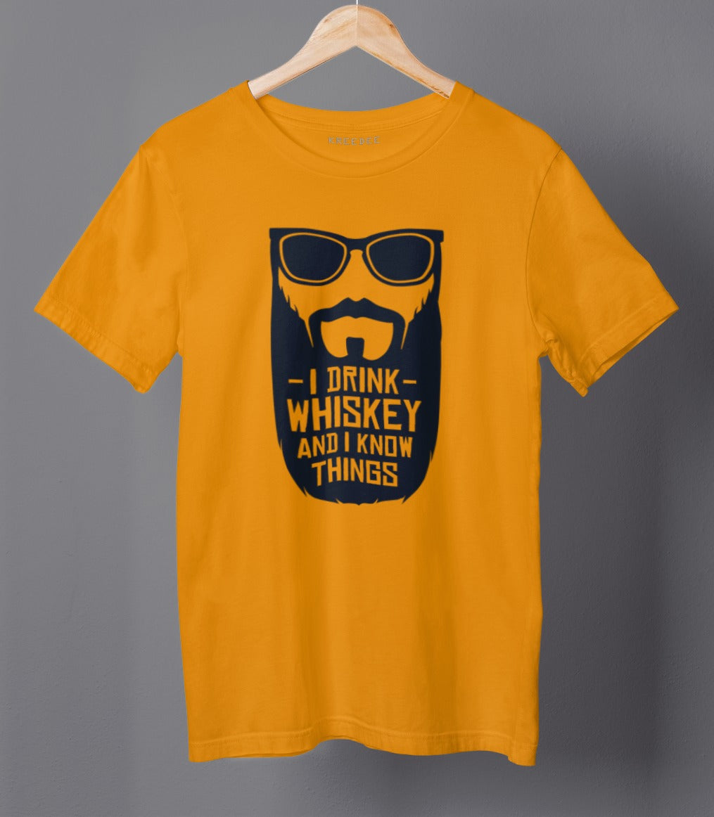 I Drink Whiskey Funny Cotton Unisex T-shirt