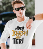 Full Sleeve Printed Cotton T-shirt Abey Bhabhi Hai Teri
