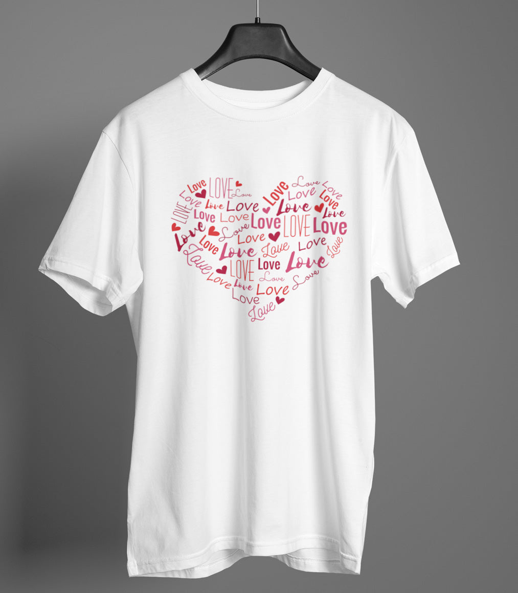 Love In A Heart Sign Valentine Graphic T-shirt