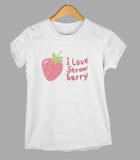 I Love Strawberry Women's Graphic T-shirt