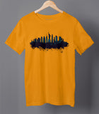 New York Skyline Printed Half Sleeve Cotton Unisex T-shirt