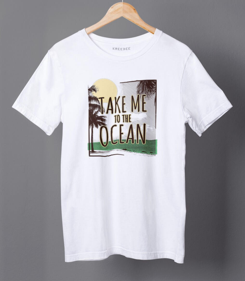 Take Me To Ocean Half Sleeve Cotton Unisex T-shirt