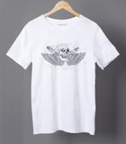 Skull Design Half Sleeve Cotton Unisex T-shirt