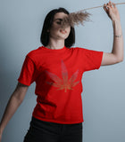 Beautiful Leaf Design  Half Sleeve Cotton Unisex T-shirt