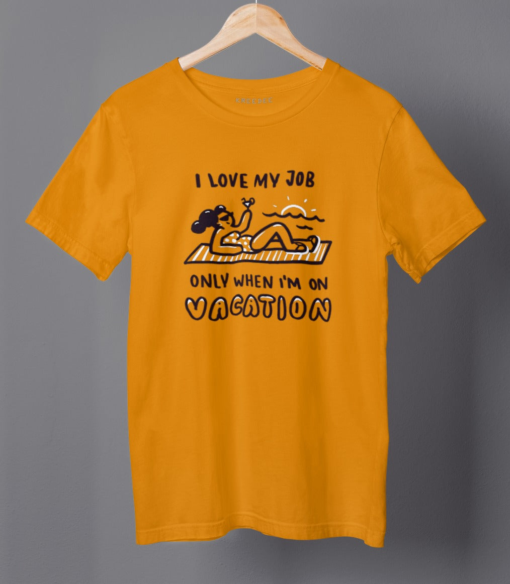 Vacation Doodle Design Women's Boyfriend T-shirt