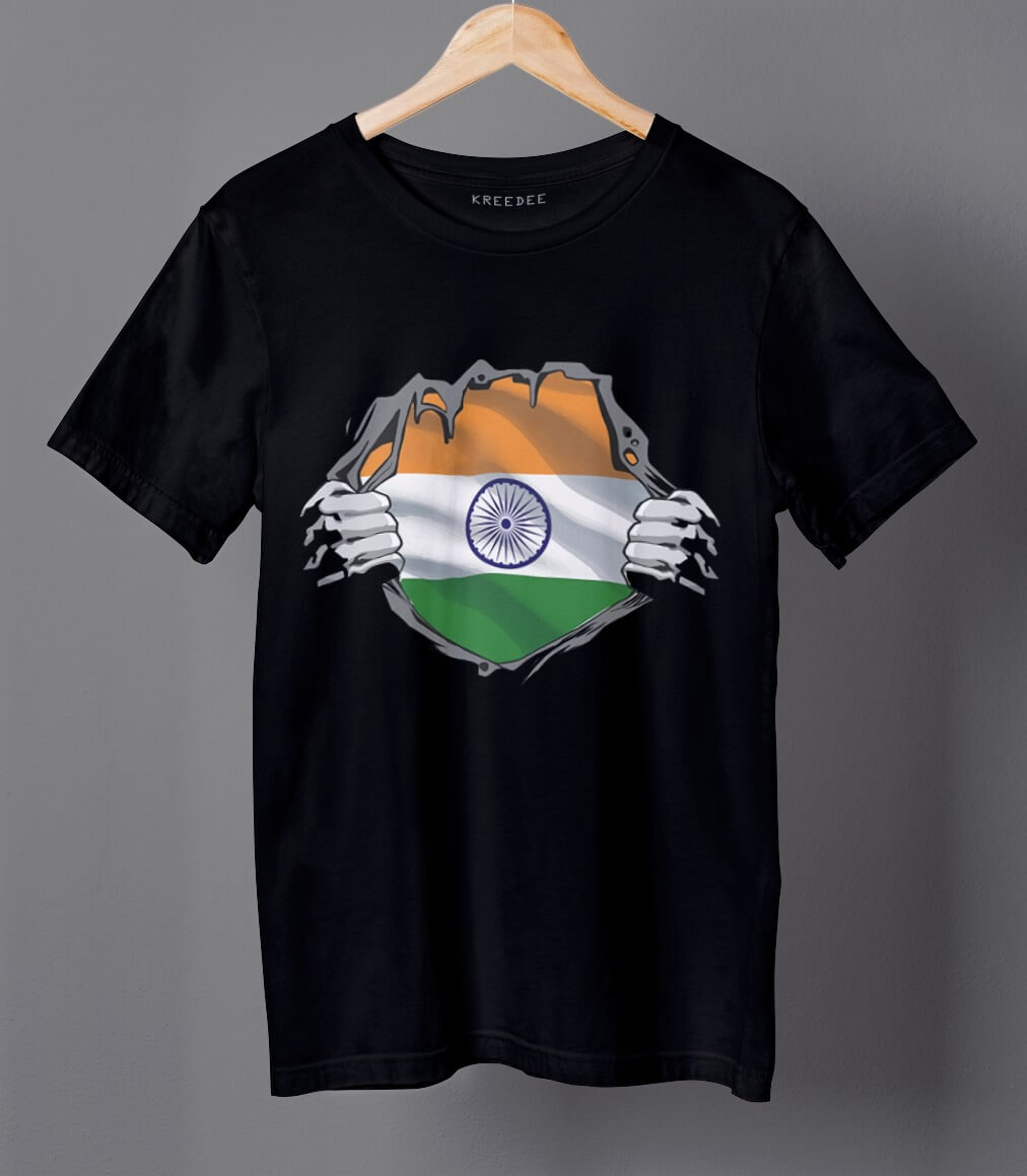 I Love My India Hindi Graphic T-shirt