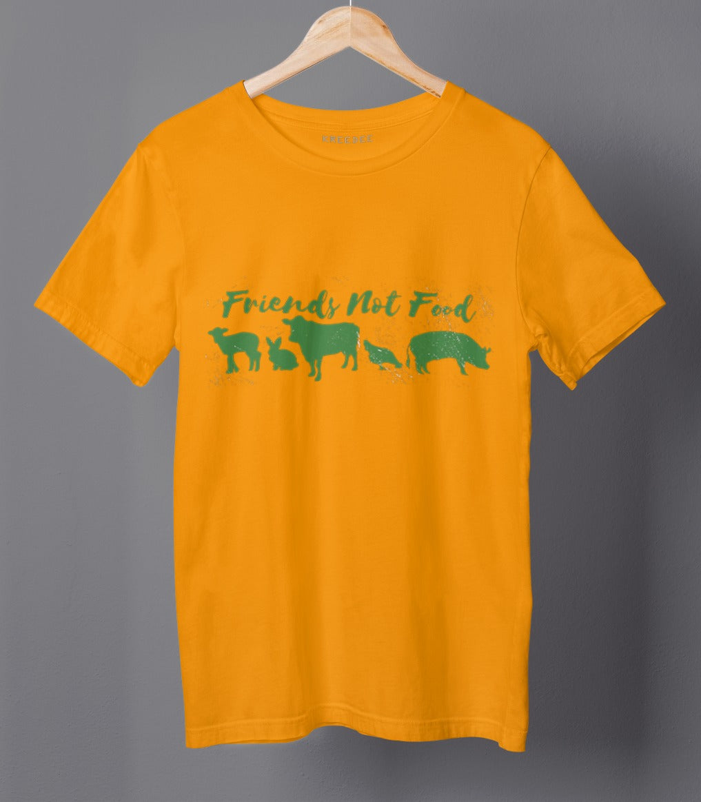 Friends Not Food Vegan Half Sleeve Cotton Unisex T-shirt