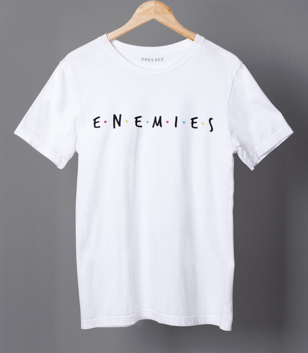 Enemies Funny Design Half Sleeve Men's T-shirt