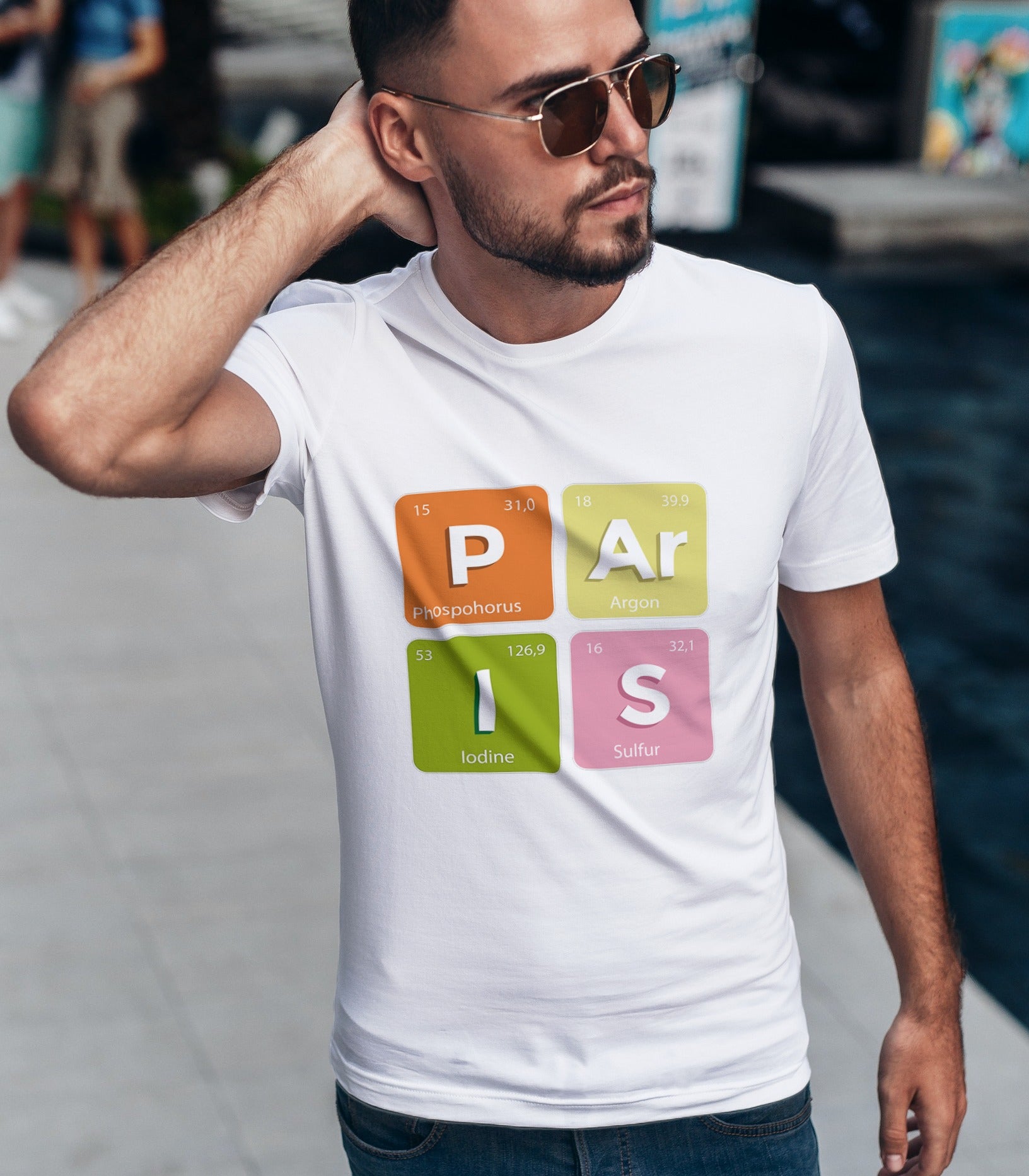 Paris Scrabble Half Sleeve Men's T-shirt