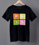 Paris Scrabble Half Sleeve Men's T-shirt