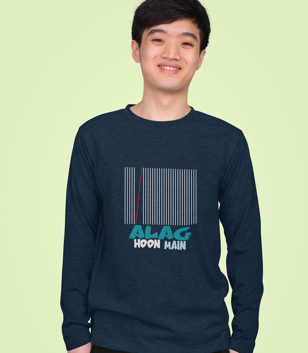 Full Sleeve Desi Men's Graphic T-shirt Alag hoon Main