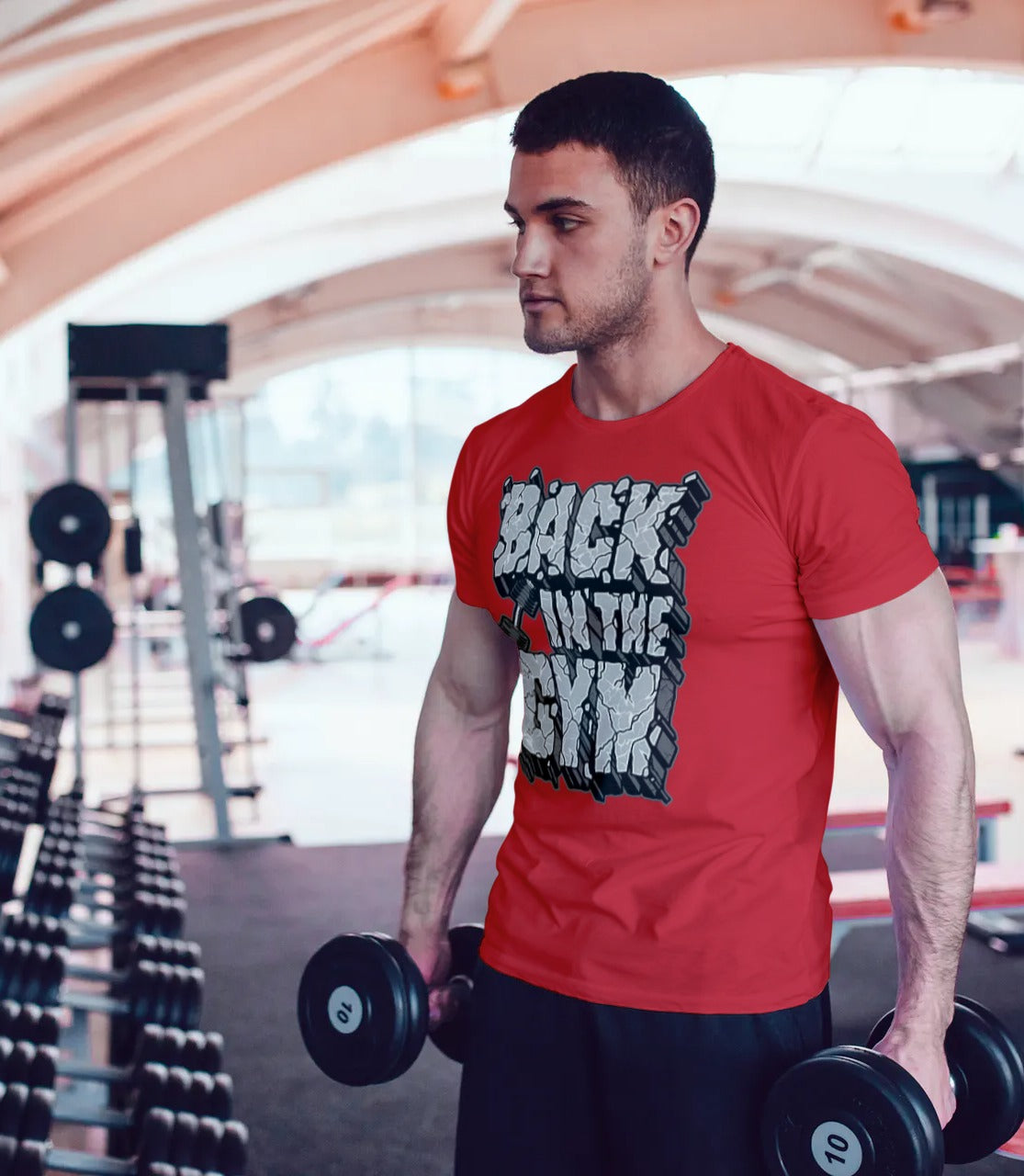 Back In The Gym Motivational Half Sleeve Men's T-shirt