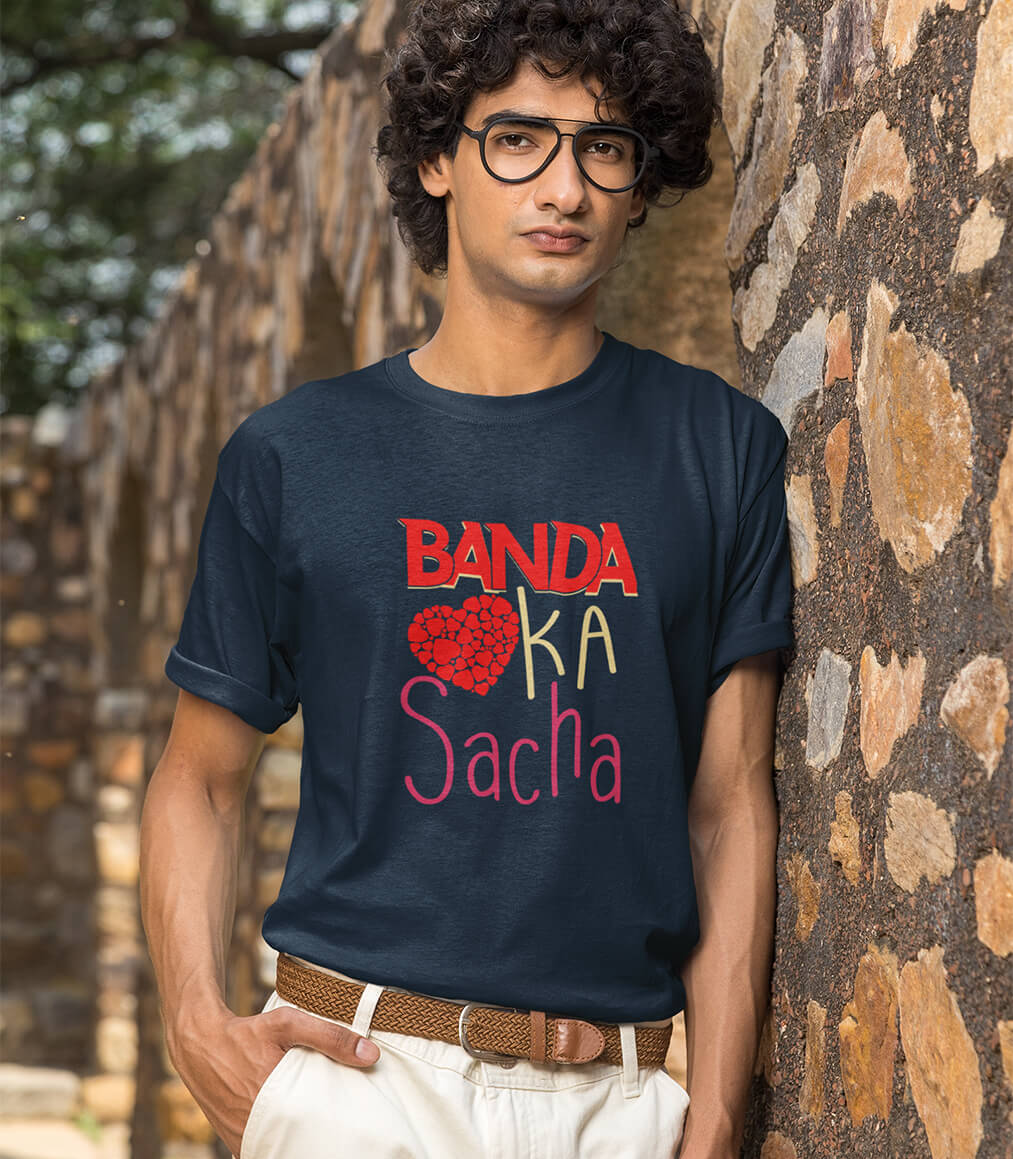 Banda Dil Ka Sacha  Half Sleeve Cotton Unisex T-shirt