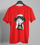 Cute Luffy Anime Half Sleeve T-shirt