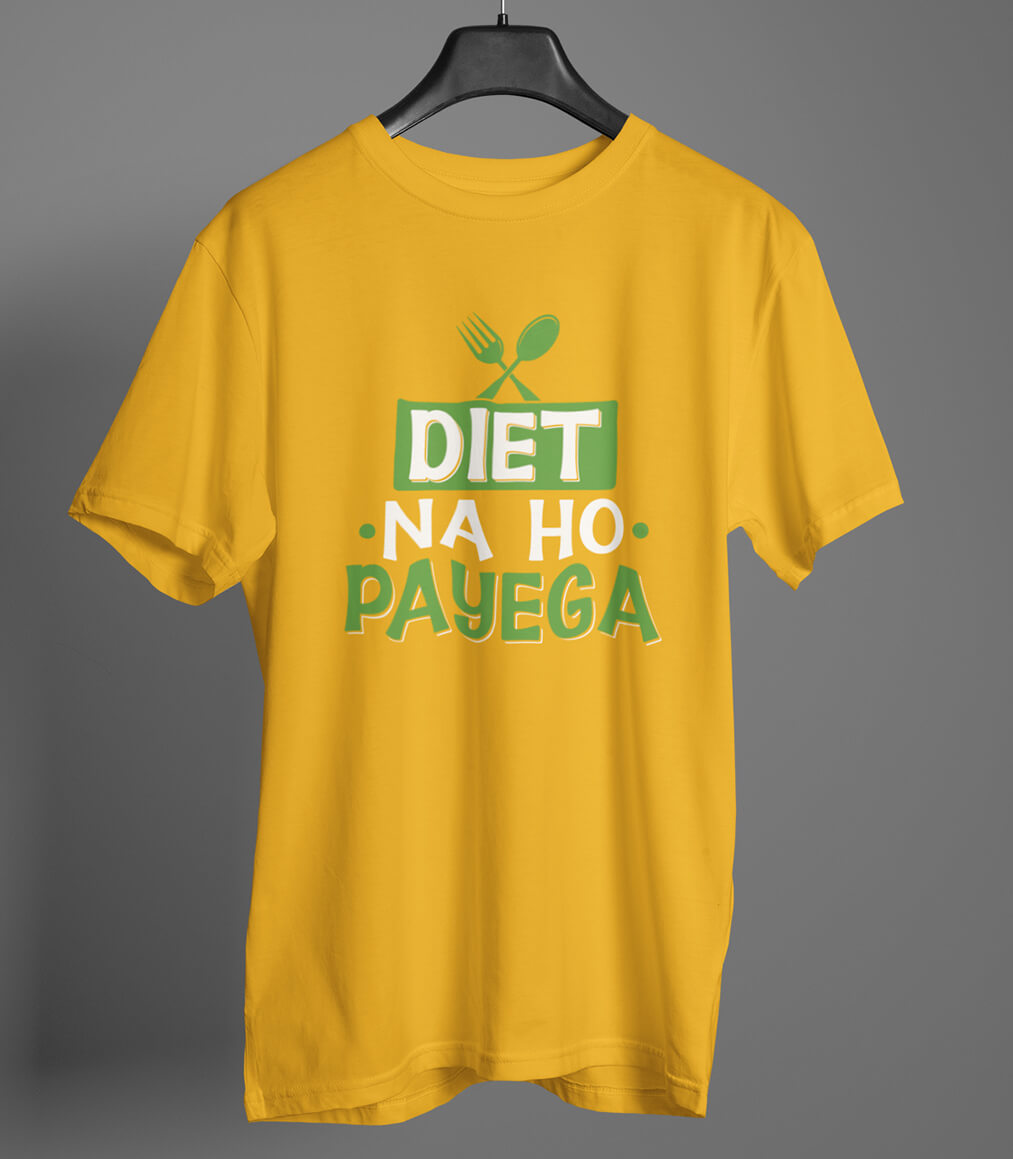 Diet na ho Payega Half SleeveCotton Unisex T-shirt