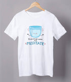 Drink Water And Meditate Half Sleeve Cotton Unisex Yoga T-shirt