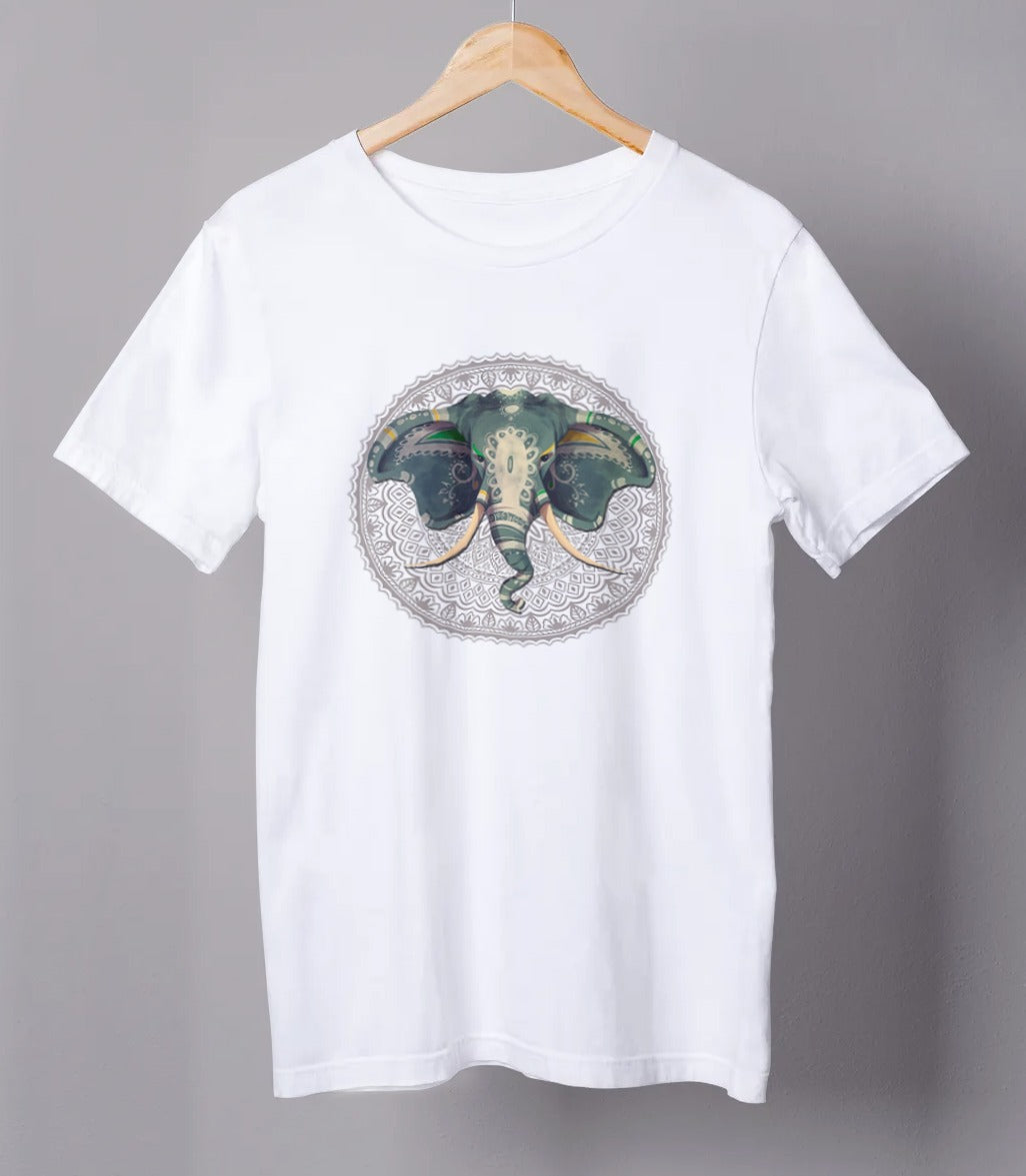 Elephant Logo Half Sleeve Cotton Unisex T-shirt