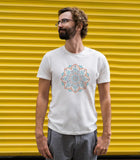 Floral Symbol Half Sleeve Cotton Unisex Yoga T-shirt