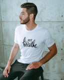 Just Breathe Half Sleeve Cotton Unisex Yoga T-shirt