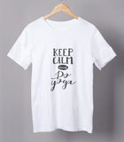 Keep Calm And Do Yoga Half Sleeve Cotton Unisex Yoga T-shirt