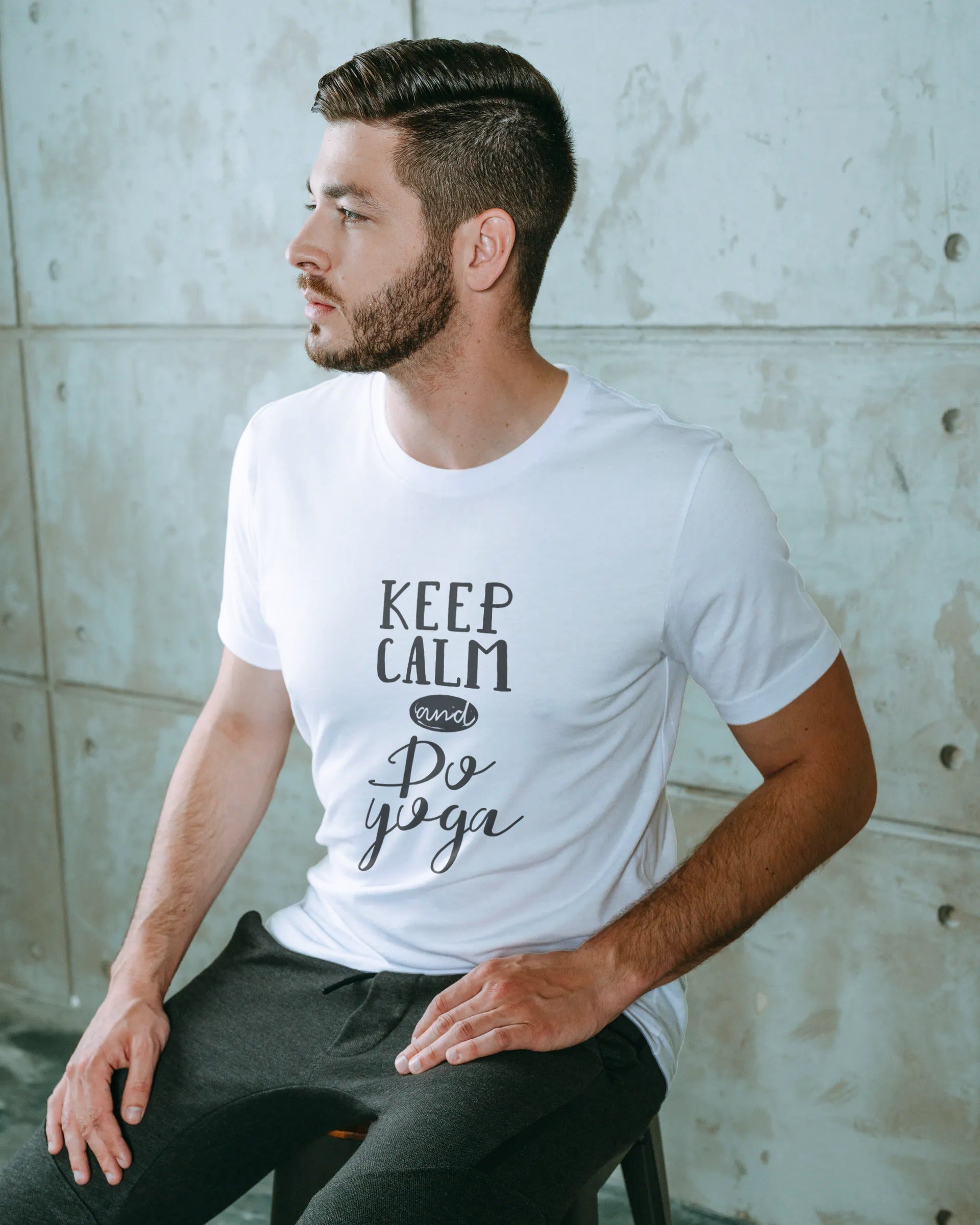 Keep Calm And Do Yoga Half Sleeve Cotton Unisex Yoga T-shirt