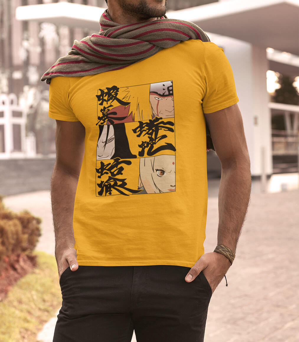 Naruto Heads Anime Graphic T-shirt