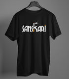 Sanskari Half Sleeve Hindi Graphic Unisex T-shirt