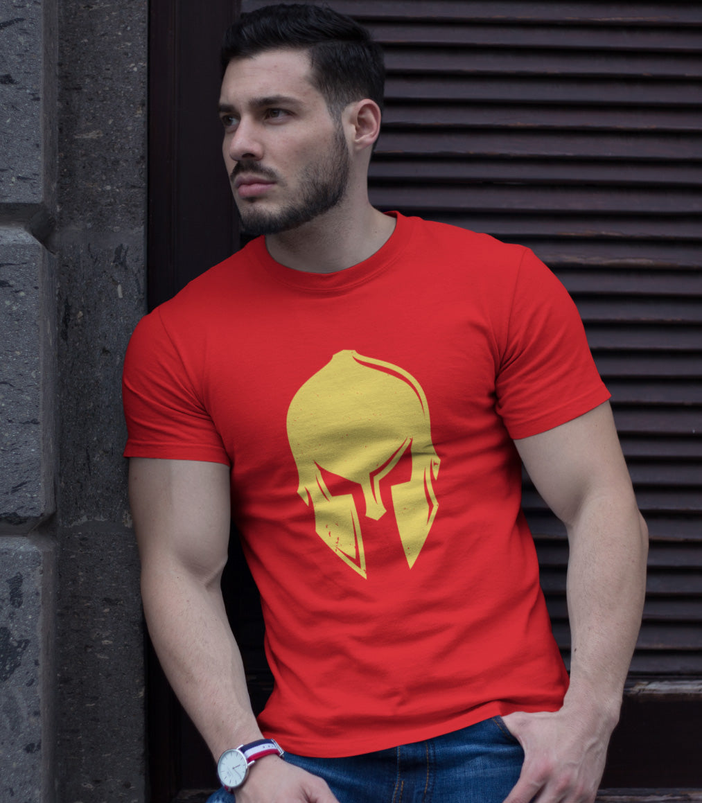 Spartan Helmet Gym Motivation T-shirt